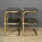 20th Century Brass & Smoked Glass Side Tables, 1970s, Set of 2 2