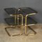 20th Century Brass & Smoked Glass Side Tables, 1970s, Set of 2, Image 5
