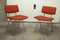 Orange Compass Chairs by Pierre Guariche for Huchers-Minvielle, France, 1955, Set of 2 1