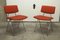 Orange Compass Chairs by Pierre Guariche for Huchers-Minvielle, France, 1955, Set of 2 12