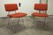 Orange Compass Chairs by Pierre Guariche for Huchers-Minvielle, France, 1955, Set of 2 32