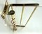 Antique Two Tone Brass Wall Coat Rack, 1930s 9