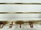 Antique Two Tone Brass Wall Coat Rack, 1930s 6