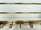 Antique Two Tone Brass Wall Coat Rack, 1930s, Image 6