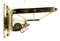 Antique Two Tone Brass Wall Coat Rack, 1930s, Image 3