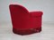 Danish Red-Cherry Velour Armchair, 1950s 11