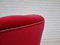 Danish Red-Cherry Velour Armchair, 1950s, Image 5