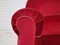 Danish Red-Cherry Velour Armchair, 1950s, Image 13