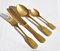 Gold Brick Lane Collection Cutlery Pieces, Set of 24 7