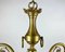Vintage Frosted Glass and Gilt Brass Chandelier 8