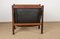 Danish Magazine Rack in Rosewood and Leather, 1960 4