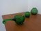 Italian Green Bubble Glass Vases & Bowl by Empoli, Set of 3, 1960s, Image 2