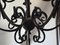 Large Artistically Wrought Iron Chandelier 9