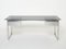 Desk in Brushed Steel and Smoked Glass by Patrice Maffei for Kappa, 1970 1