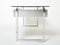 Desk in Brushed Steel and Smoked Glass by Patrice Maffei for Kappa, 1970 3