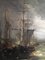 Johannes Bevort, escena portuaria, siglo XX, óleo sobre lienzo, Imagen 4