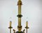 Vintage Empire Style Gilt Brass Chandelier in Green 6