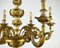 Large Antique Carved Giltwood Chandelier, Italy, 1930s, Image 3