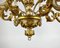 Large Antique Carved Giltwood Chandelier, Italy, 1930s 5