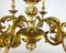 Large Antique Carved Giltwood Chandelier, Italy, 1930s, Image 4