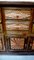 Aparador vintage de madera maciza con soles de cobre, México, Imagen 7