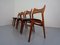 Teak Model 310 Dining Chairs by Erik Buch for Chr. Christensen, 1960s, Set of 4 7