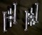 Italian Space Age Wall Sconces in Chrome-Plated Brass, Set of 2 9