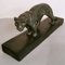 Art Deco Patinated Bronze Effect Panther in Ceramic with Base by A. Ouline, Image 8