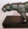 Art Deco Patinated Bronze Effect Panther in Ceramic with Base by A. Ouline, Image 10