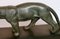 Art Deco Patinated Bronze Effect Panther in Ceramic with Base by A. Ouline, Image 11
