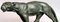 Art Deco Patinated Bronze Effect Panther in Ceramic with Base by A. Ouline, Image 9