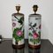 Vintage Chinese Porcelain Family-Rose Table Lamps with Bird and Flower Decoration, Set of 2, Image 12