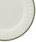 White & Green Wicker Plates from Este Ceramiche, Set of 6 2