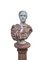Artista italiano, hombre romano, principios del siglo XX, busto de mármol con pedestal. Juego de 2, Imagen 4