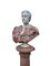 Artista italiano, hombre romano, principios del siglo XX, busto de mármol con pedestal. Juego de 2, Imagen 2
