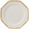 White Plates with Gold Bamboo from Este Ceramiche, Set of 6 1