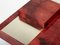 Mesa de centro de acero y pergamino de piel de cabra roja de Aldo Tura, 1960, Imagen 7