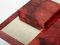 Red Goatskin Parchment and Steel Bar Coffee Table by Aldo Tura, 1960, Image 7