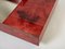 Roter Couchtisch aus Ziegenleder Pergament & Stahl von Aldo Tura, 1960 12