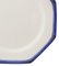 White Plates in Blue Bamboo from Este Ceramiche, Set of 6 2