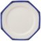 Assiettes Blanches en Bambou Bleu de Este Ceramiche, Set de 6 1