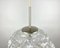 Modern Spherical Textured Glass Chandelier with Brass Fittings 4
