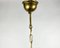 Lámpara de araña de latón dorado y cerámica burdeos, Imagen 6