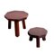 Brutalist Oak Hexagonic Side Tables in the Style of Charlotte Perriand, 1950s, Set of 2, Image 1