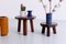 Brutalist Oak Hexagonic Side Tables in the Style of Charlotte Perriand, 1950s, Set of 2, Image 2