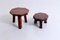 Brutalist Oak Hexagonic Side Tables in the Style of Charlotte Perriand, 1950s, Set of 2, Image 3