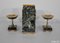 Art Deco Marble and Bronze Chimney Trim, 1920s, Set of 3, Image 9