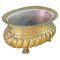 19th Century Champagne Cooler in Brass with Carved Lion Pattern, France 1