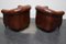 Vintage Dutch Cognac Leather Club Chairs, Set of 2, Image 18
