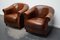 Vintage Dutch Cognac Leather Club Chairs, Set of 2, Image 10